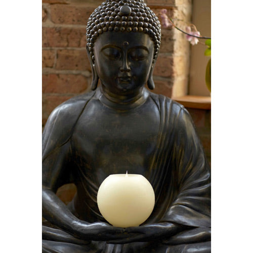 Moving Flame Round 6 x 6 Inch 360 Degree Pillar - Remote Ready