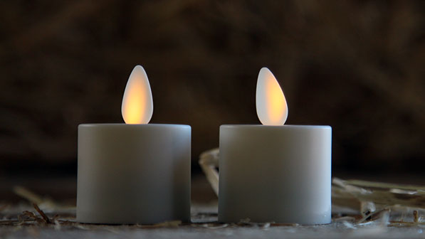 Moving flame tea lights fit in your candle holders