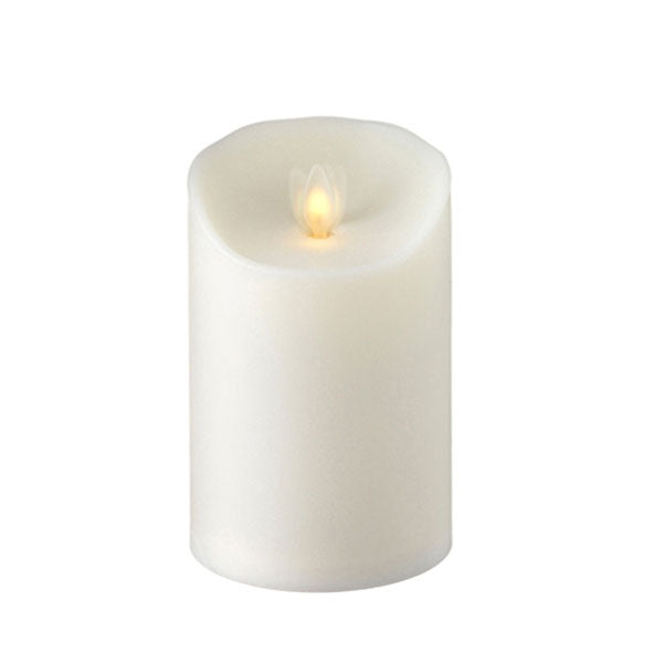 Outdoor Moving Flame Ivory 3.5 x 5 Flameless Pillar Candle