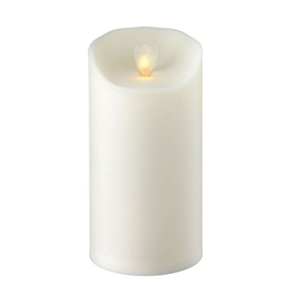 Outdoor Moving Flame Ivory 3.5 x 9 Flameless Pillar Candle