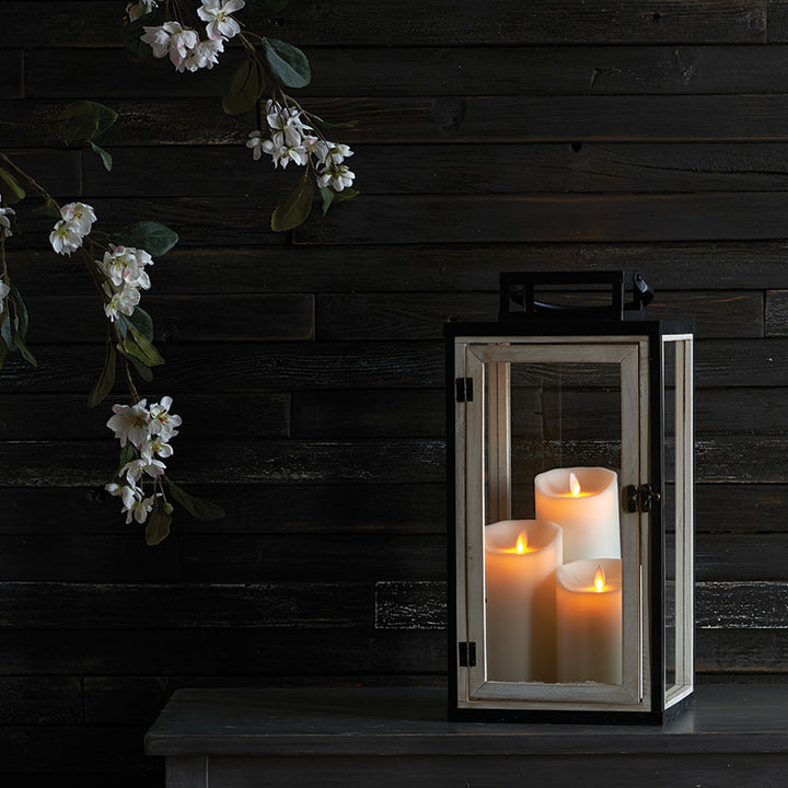 Outdoor Moving Flame Ivory 3.5 x 7 Flameless Pillar Candle